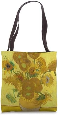 Yellow Sunflowers in Vase van Gogh Art Flower Painting Tote Bag