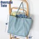 Oversize Pu Leather Tote Women Weekender Bag Shopper Handbag Travel Purse