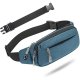 Fanny Pack Waist Packs with Extender for Men Women, Waist Pouch Bag Hip Pack with 3-Zipper Pockets Adjustable Straps for Casual Travel Hiking Running Outdoor Sports