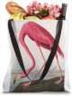 Pink Flamingo Bird Vintage Illustration Tote Bag