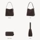 Bucket Bag Vegan Leather Shoulder Purses for Women Trendy Adjustable Strap