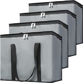 oft Cooler Bag Insulated, X-Large Collapsible Grocery Shopping Tote Bags for Food Delivery, Portable Softside, Insulated Pizza Delivery Bag, Dark Gray