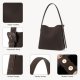 Bucket Bag Vegan Leather Shoulder Purses for Women Trendy Adjustable Strap