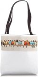 Colorful Birds on a Perch Vintage Watercolor Illustration Tote Bag