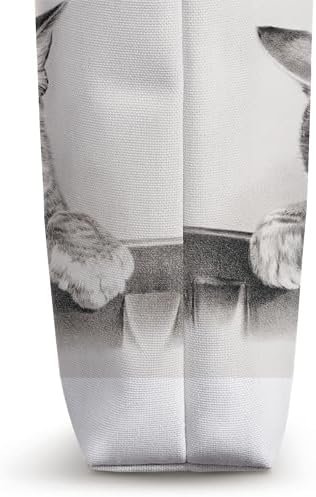 Sleepy Cats Vintage Black and White Illustration Tote Bag