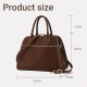 The Row Bag, Vintage Suede Tote for Women, Large Capacity Shoulder Satchel for Work Travel, Soft Leather Handbag