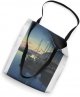 Dusky Blue Sky with Moon Crest Tote Bag