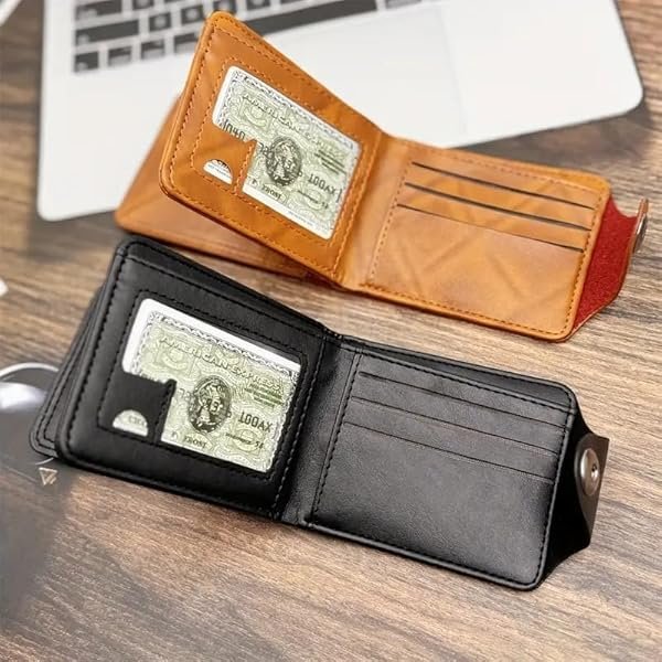US Dollar Wallet – Slim RFID-Blocking Card Holder with 12 Multi-Slots | Minimalist Purse for Men & Women | Compact Travel Wallet for Cash, Cards & ID (Black), SPR1207735
