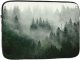 Green Tree Misty Landscape Print Laptop Case Stylish Water-Resistant Laptop Sleeve Carry Laptop Bag for Men Women