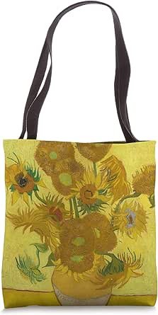 Yellow Sunflowers in Vase van Gogh Art Flower Painting Tote Bag