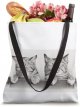 Sleepy Cats Vintage Black and White Illustration Tote Bag