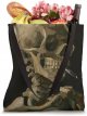 Head of Skeleton with a Burning Cigarette Van Gogh Painting Tote Bag