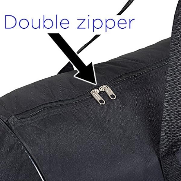 SQUARE JUMBO BLACK DUFFLE CARGO BAG LUGGAGE LAUNDRY TOTE (50Lb 30inches)