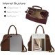 The Row Bag, Vintage Suede Tote for Women, Large Capacity Shoulder Satchel for Work Travel, Soft Leather Handbag
