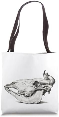 Cow Animal Skull Old Vintage Drawing Tote Bag